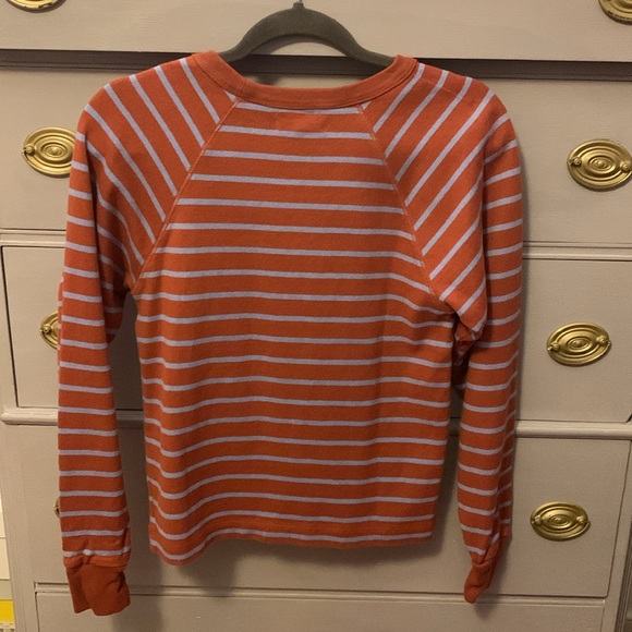 Madewell rust and periwinkle crew neck sweatshirt - Picture 6 of 6